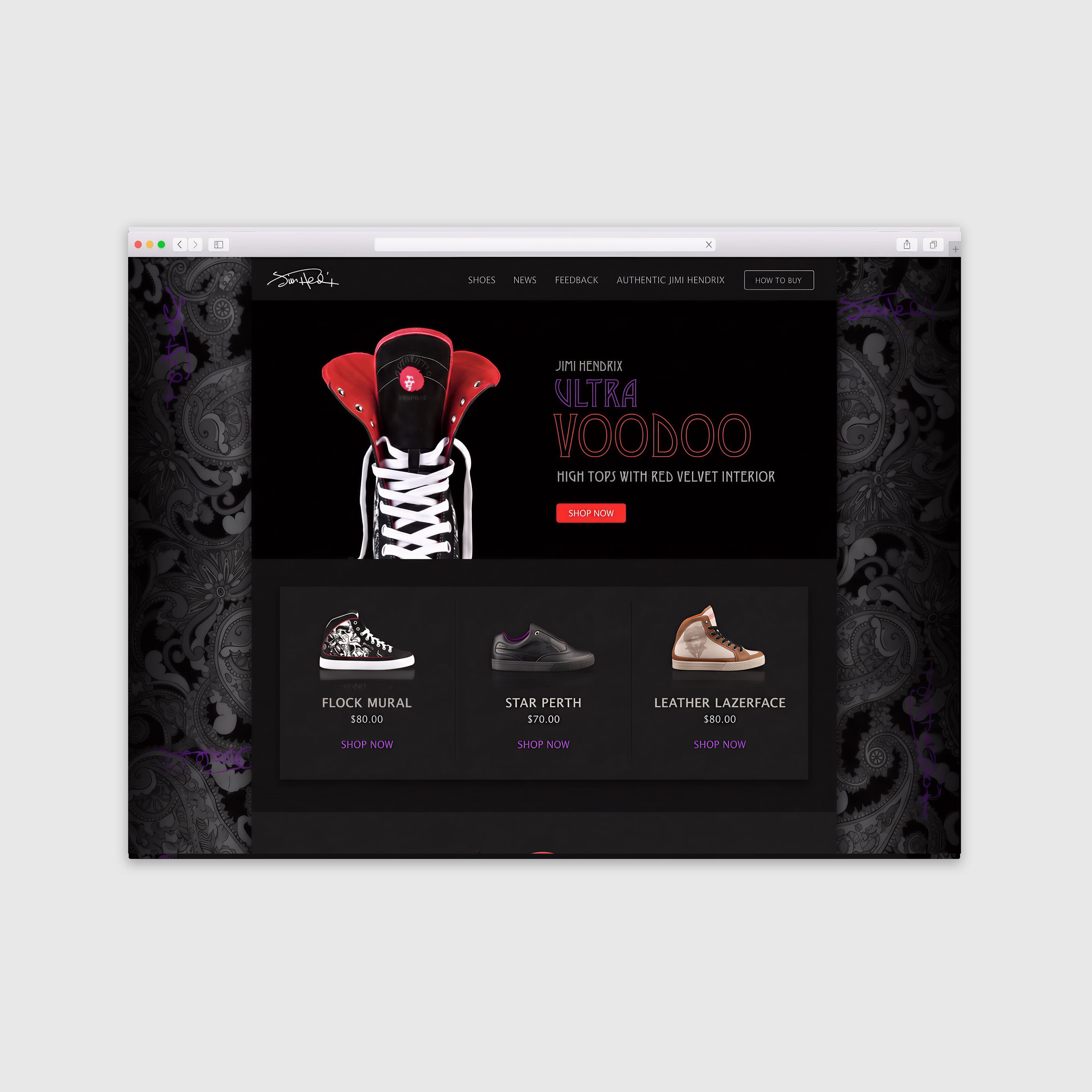 Jimi Hendrix Shoes — Design and Development