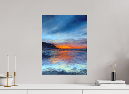 15 x 20″, Canvas Matte Sunset Reflections at Low Tide