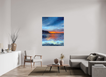 42 x 56″, Canvas Matte Sunset Reflections at Low Tide
