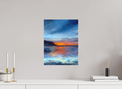 12 x 16″, Canvas Matte Sunset Reflections at Low Tide