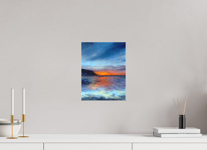 9 x 12″, Canvas Matte Sunset Reflections at Low Tide
